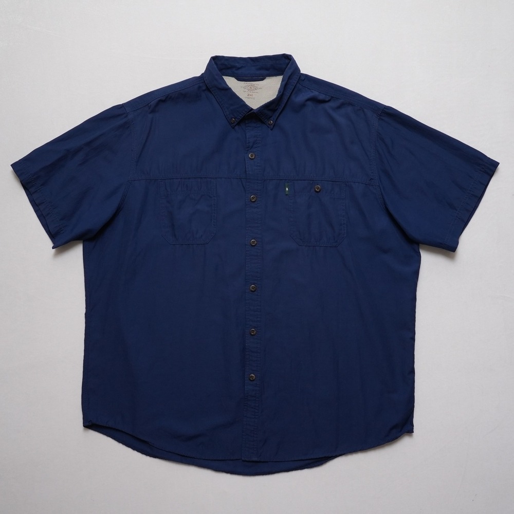G.H. Bass Mens 2XL Navy Utility Shirt Button Down Outdoor Workwear - Picture 2 of 14